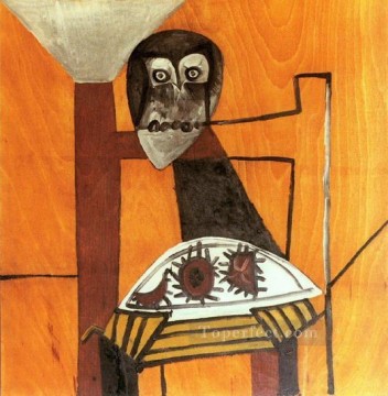  Picasso Obras - Bodegón con un búho y tres erizos de mar 1946 Pablo Picasso